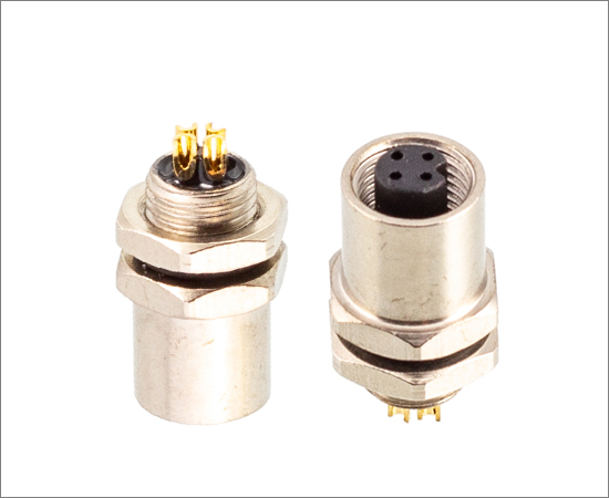 M5板前安装孔型插座 焊线式}