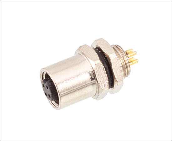 M5板前安装孔型插座 PCB式