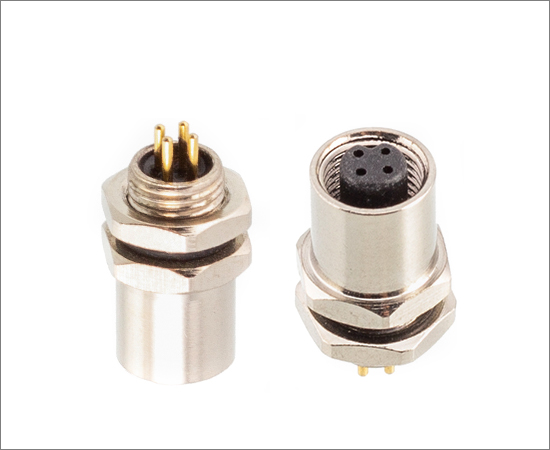 M5板前安装孔型插座 PCB式}