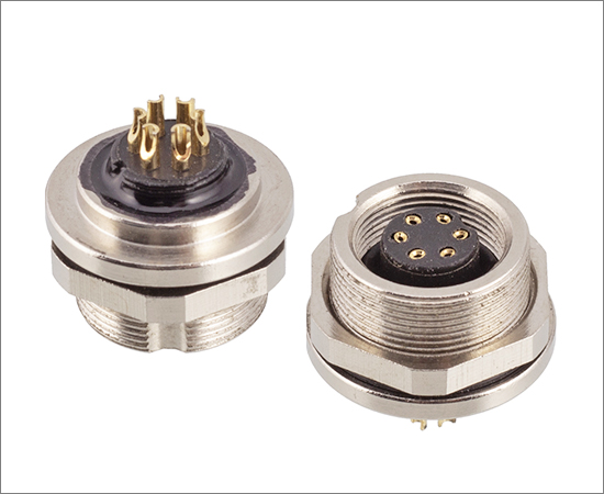 M9板后安装孔型插座 焊接式}