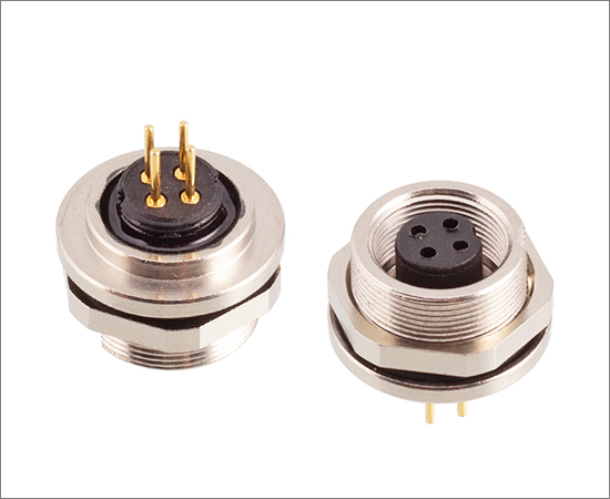 M9板后安装孔型插座 PCB式}