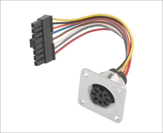 5G电调天线插座 AISG插座 M16连接器线束}