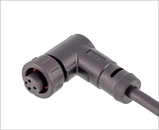 E7成型式孔型弯式插头(螺纹式)}