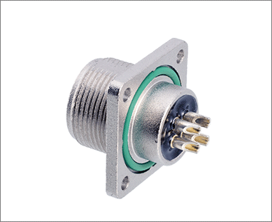 C14金属方形法兰直式插座（比例阀专用）}