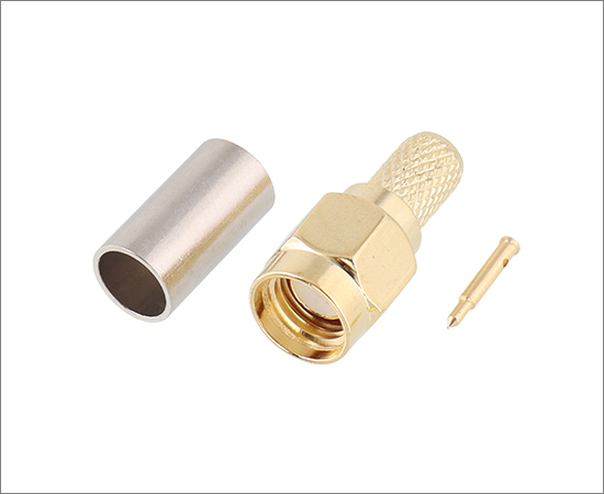 SMA(公)直式插头，适用线缆：RG58、LMR200、RG142、SYV50-3，频率：DC0~6GHz}