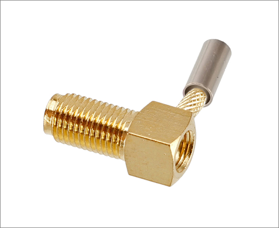 SMA(母)板后弯式插座，适用线缆：RG316 RG174 LMR100，频率：DC0~6GHz}