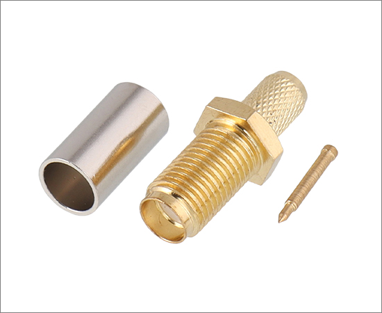 SMA(母)反极直式插座，适用线缆:RG58 LMR200 RG142 SYV50-3，频率：DC0~6GHz}