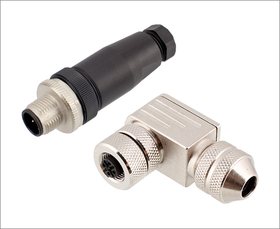 M12组装式插头 5芯}