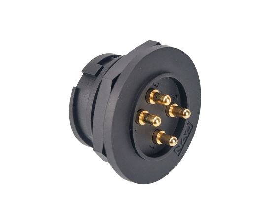 E16板后安装针型PCB板式插座(卡扣式)}