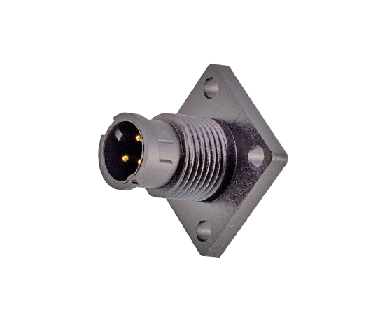 E7方形法兰针型插座(卡扣式)}