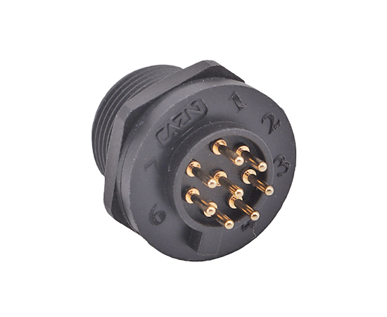 E10板后安装孔型PCB板式插座(螺纹式)}