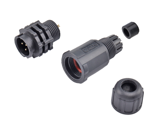 E10组装式针型直式对接插头(卡扣式)}