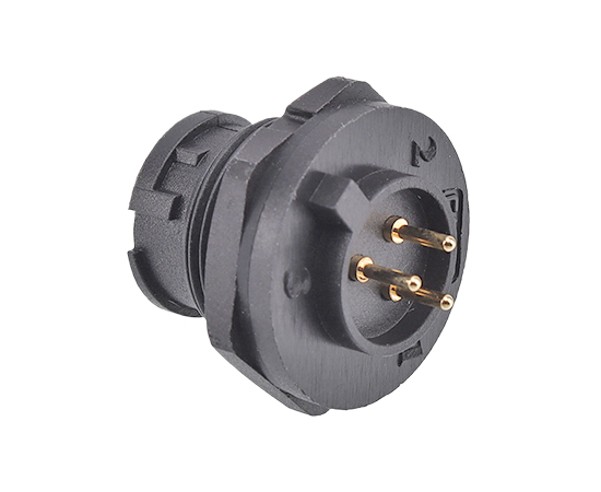 E10板后安装孔型PCB板式插座(卡扣式)}