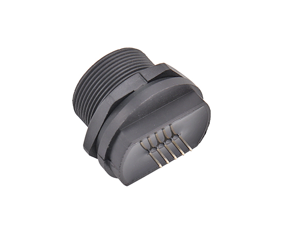 USB 母 PCB板后插座(螺纹式)}