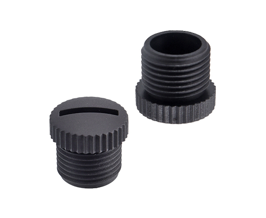 M12 一字槽塑胶防尘盖(外牙)}