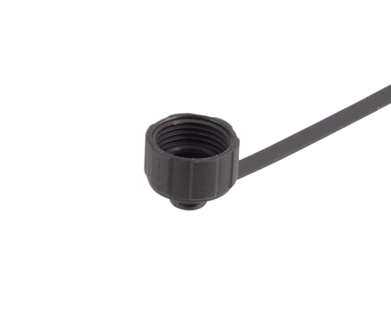 M12塑胶防尘盖(内牙+橡胶链)}