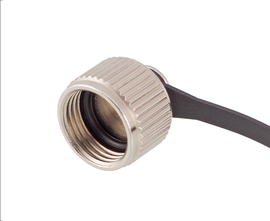 M12金属防尘盖(内牙+橡胶链)}