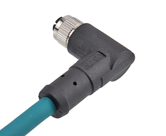 M12弯式孔型成型插头 数据型 屏蔽式}