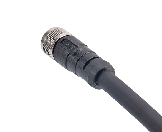 M12直式孔型成型插头 电源型}