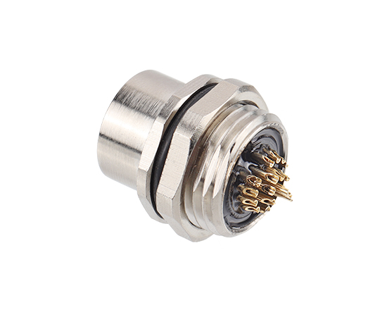 M14板前安装孔型插座 焊线式}