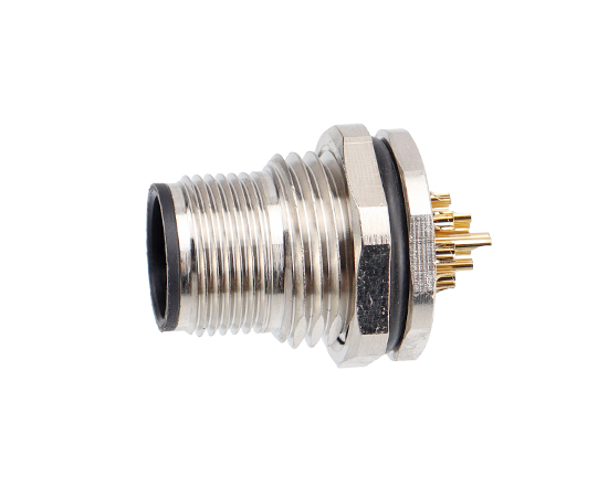 M14板后安装针型插座 焊线式}