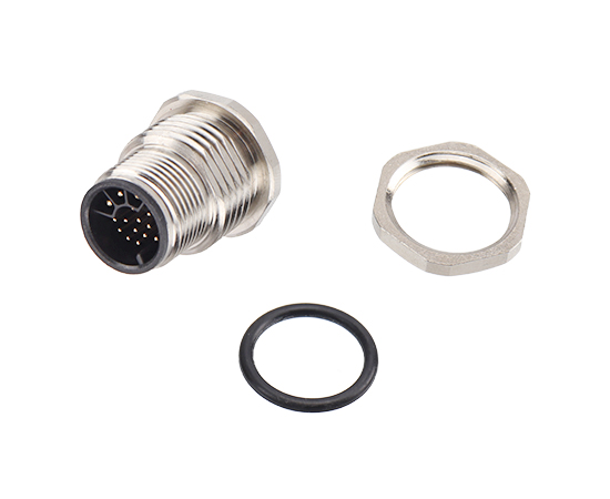 M14板后安装针型插座 焊线式}