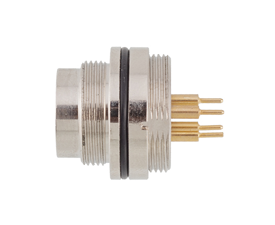 M16板前安装针型插座 PCB式}