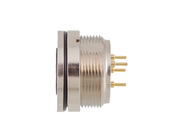 M16板前安装孔型插座 PCB式 螺牙M18*0.75}