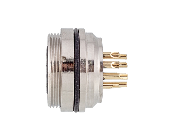 M16板后安装孔型插座 焊接式}