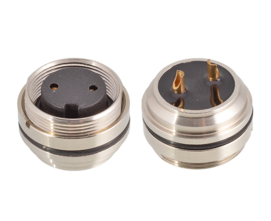 M16板后安装孔型插座 焊接式}