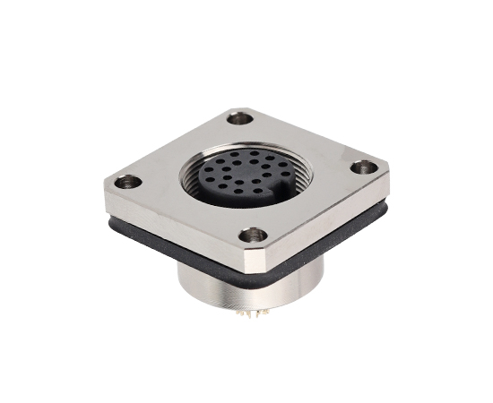 M16方形孔型插座 焊接式 安装孔20x20}