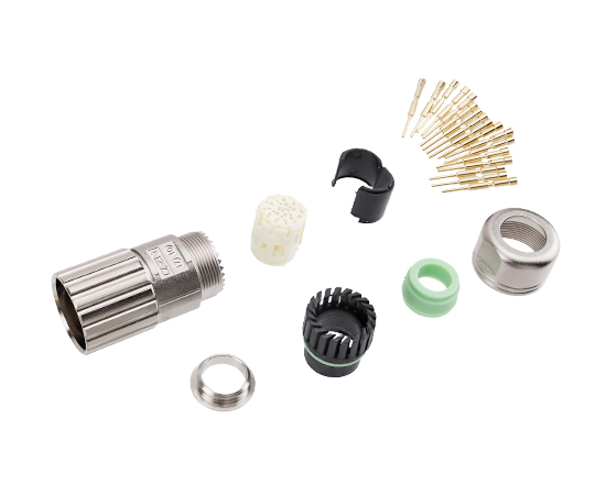 M623信号直式针型金属组装式插头 压接式}