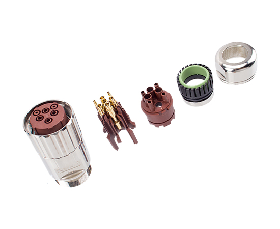 M40直式孔型金属组装式插头 压接式}