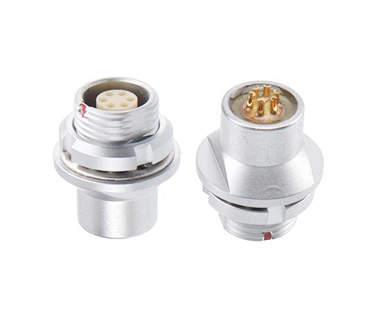 B系列-MEG 固定式插座-水密或真空密封(后面板安装)}