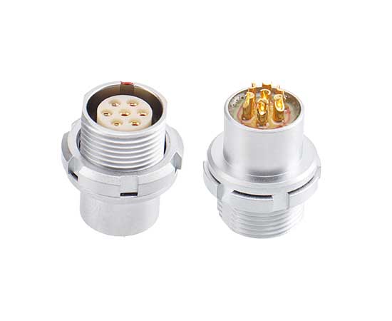 T系列-MEG 固定式插座-水密或真空密封(后面板安装)}