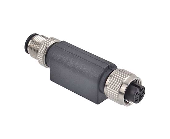 M12 I 型转接器 M12-M12 PS型 塑胶款}