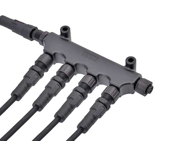 M12 T型转接器 PSSSSS型 塑胶款}