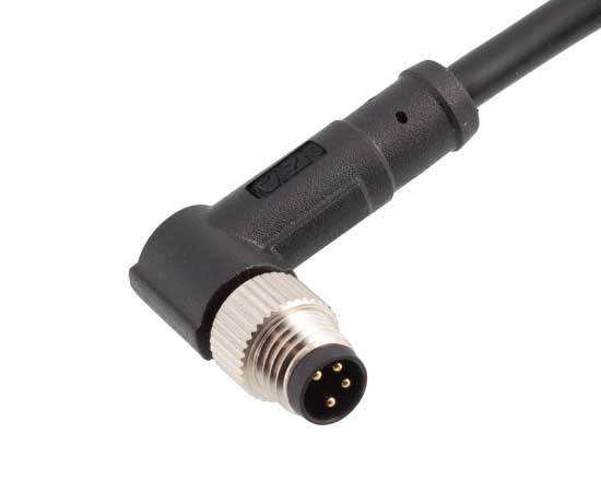 M8弯式针型成型插头