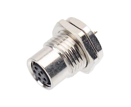 M8板后安装孔型插座 焊线式 螺牙M11X1