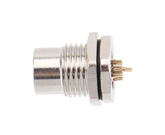 M8板后安装孔型插座 焊线式 螺牙M11X1}