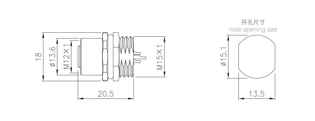 板前安装孔型插座 焊线式 螺牙M15x1 塑胶版-4.jpg