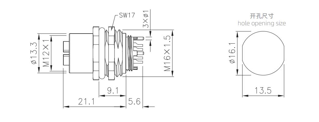 M12插座板前安装孔型插座 数据型 焊接式-5.jpg