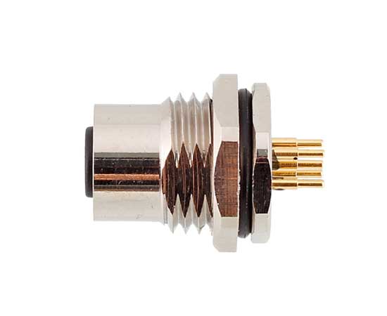 M12板后安装孔型插座 PCB式 螺牙M16*1.5/PG9}