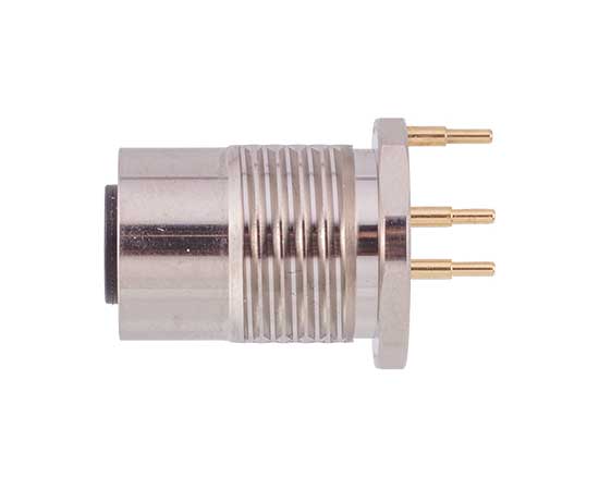 M12板后安装孔型插座 PCB式 接地款}