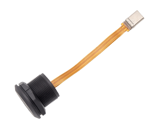 EP-TYPE-C面板型板前安装母头/公直头FPC插座(螺纹式)}