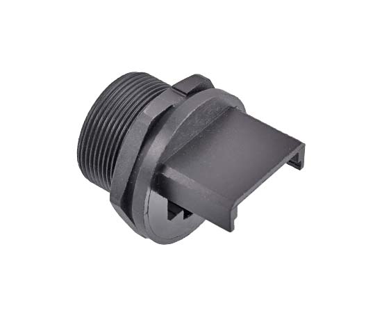 RJ45母板后单网口插座(尾部带卡槽)(螺纹式)}