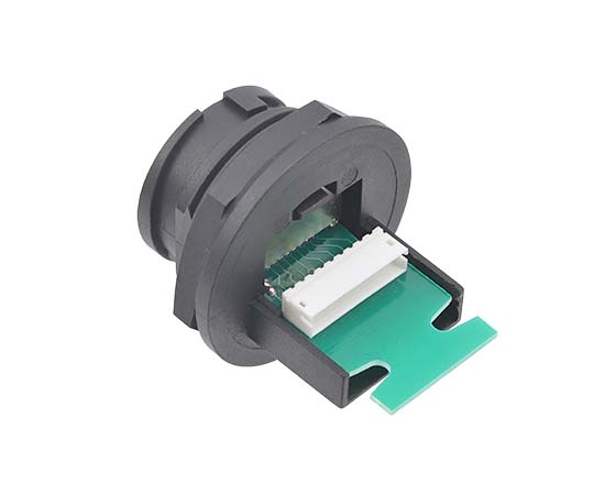 E16 RJ45母板后单网口尾板带端子插座(卡扣式)}