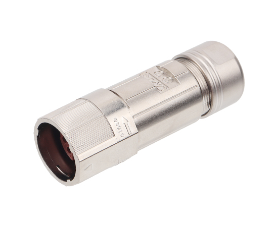 M923电源直式卡扣式孔型金属组装式插头 压接式