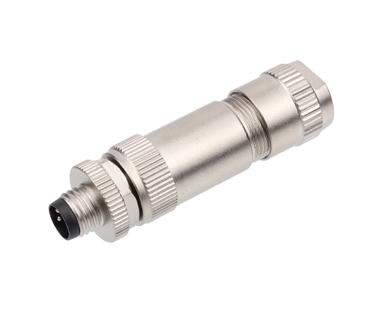 M8直式针型金属插头 焊线式