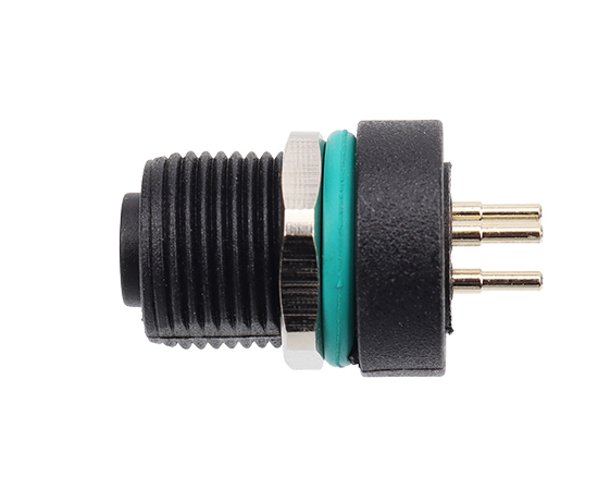 M8板后安装孔型插座 插板式 螺牙M10x0.75 全塑快插款}